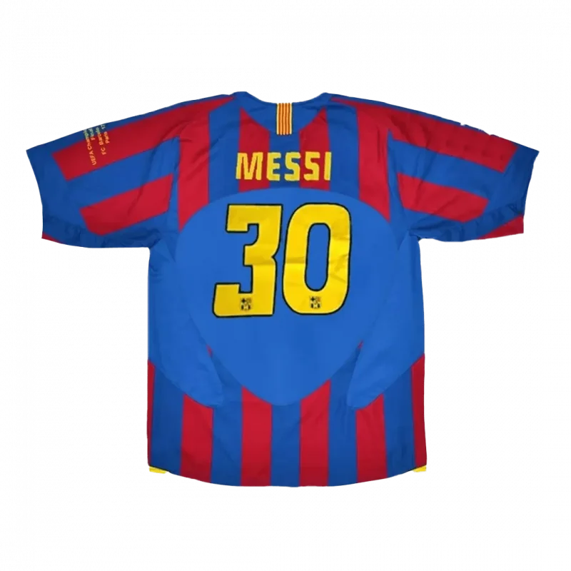 Vintage Soccer Jersey MESSI #30 Barcelona Home 2005/06 - UCL Final