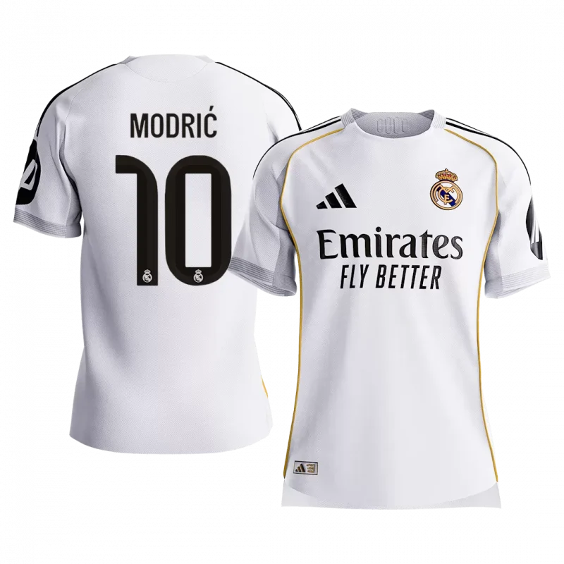 MODRIĆ #10 Real Madrid Home Authentic Soccer Jersey 2025/26