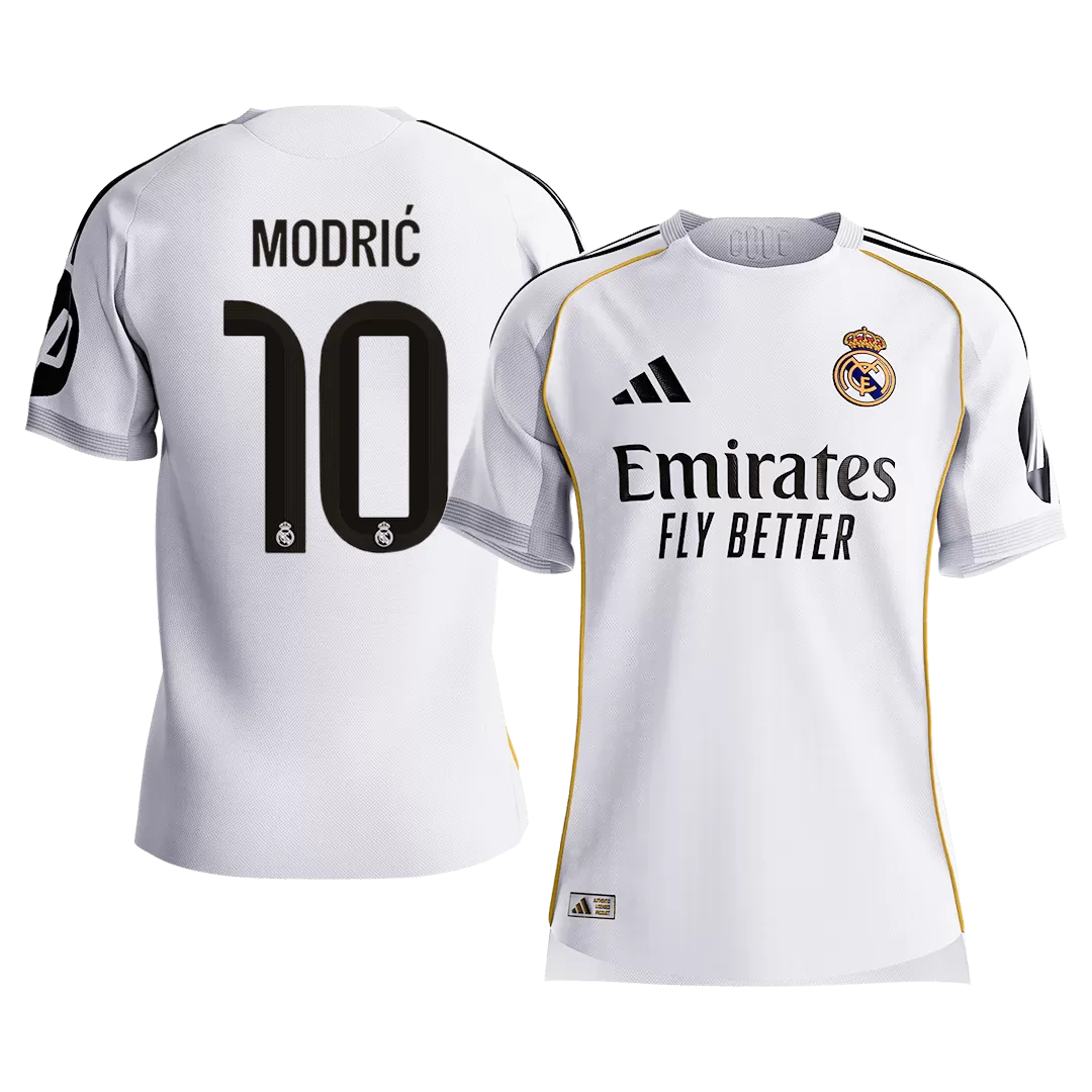 MODRIĆ #10 Real Madrid Home Authentic Soccer Jersey 2025/26