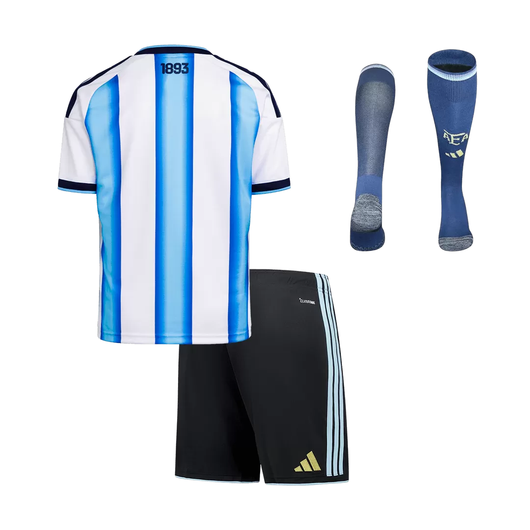 Argentina Home World Cup Kids Soccer Jerseys Full Kit 2025/26 - Image 2