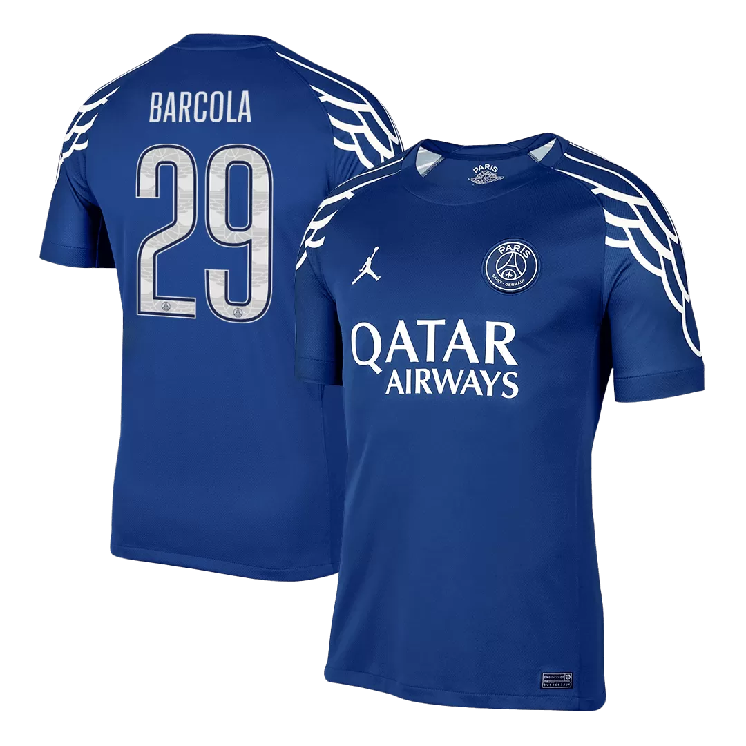 BARCOLA #29 PSG Fourth Away Soccer Jersey -UCL