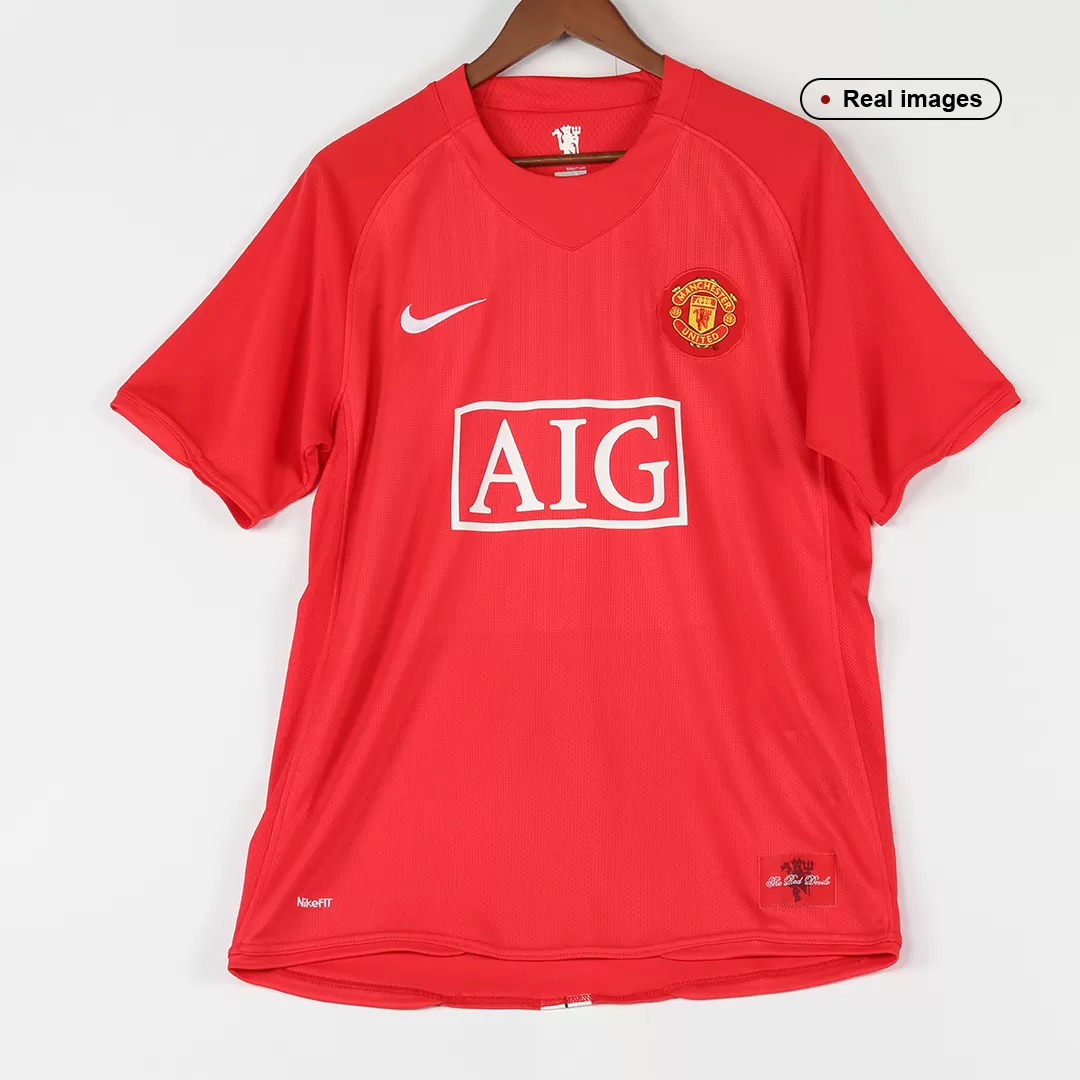 Vintage Soccer Jersey Manchester United Home 2007/08 - Image 10