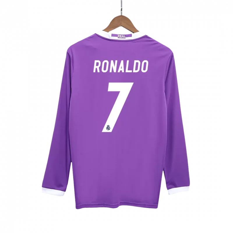 Vintage Soccer Jersey RONALDO #7 Real Madrid Away Long Sleeve 2016/17