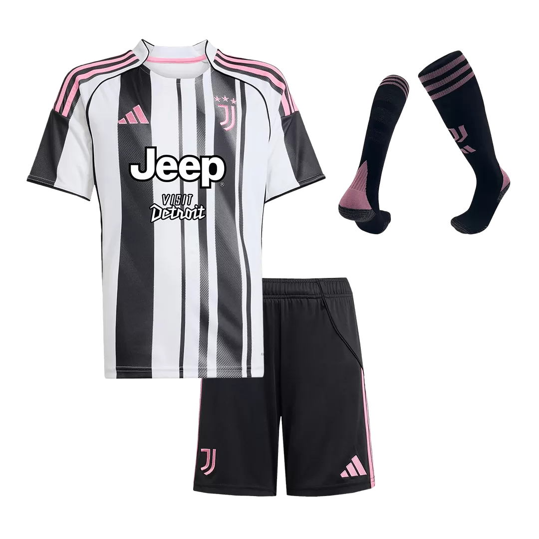Juventus Home Kids Soccer Jerseys Full Kit 2025/26