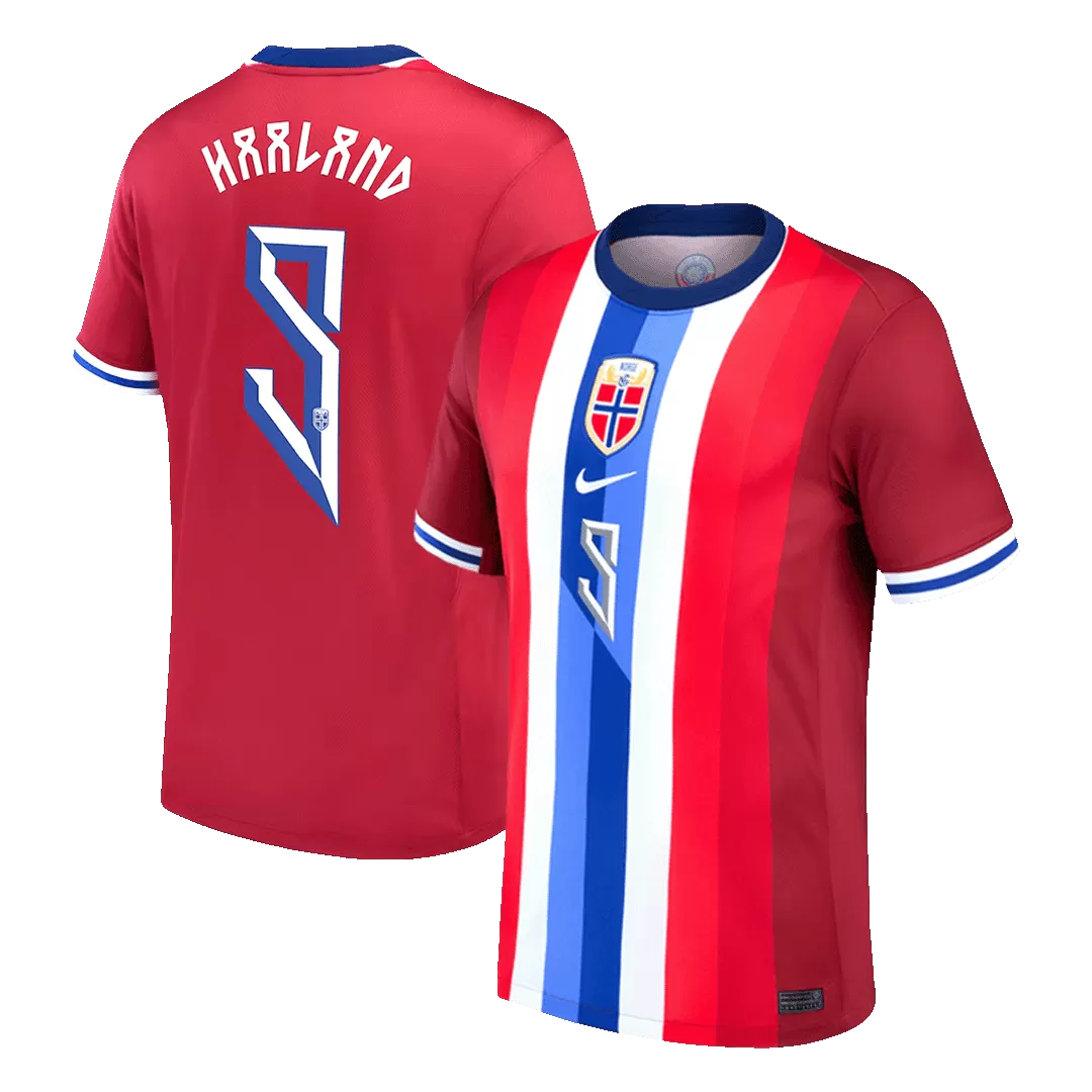 HAALAND #9 Norway Home Soccer Jersey