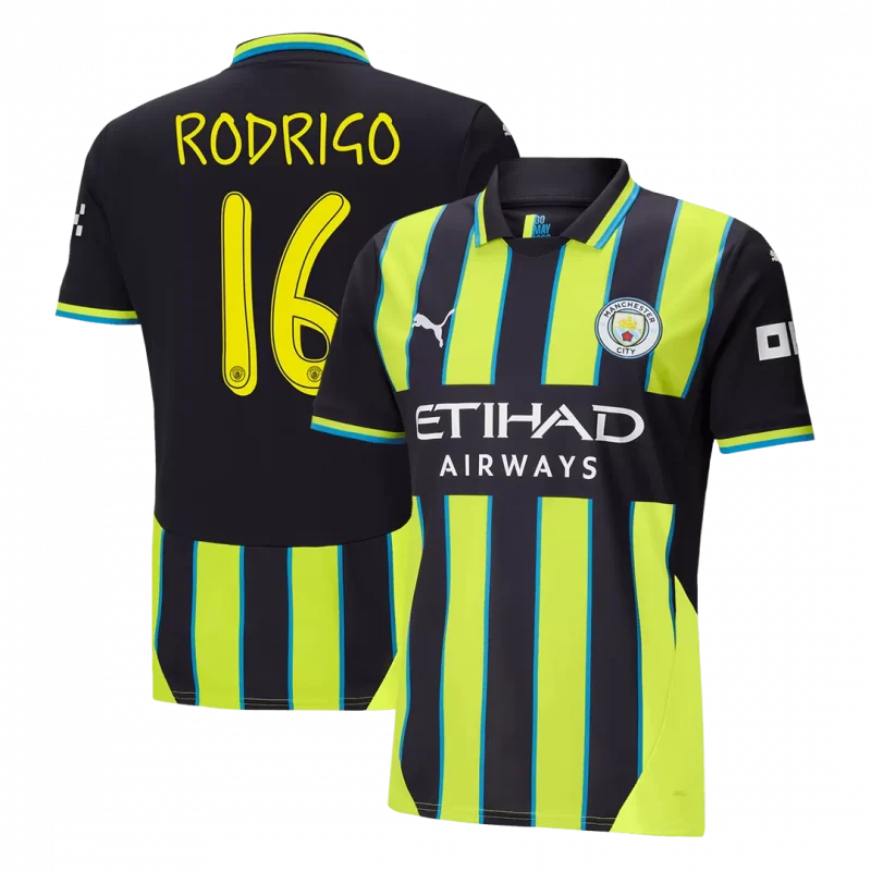 RODRIGO #16 Manchester City Away Soccer Jersey - UCL