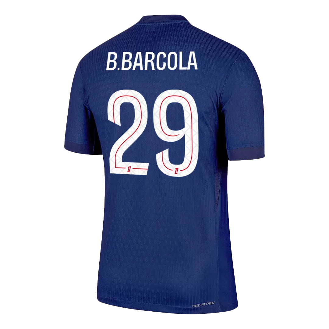 B.BARCOLA #29 PSG Home Authentic Soccer Jersey 2025/26 - Image 3
