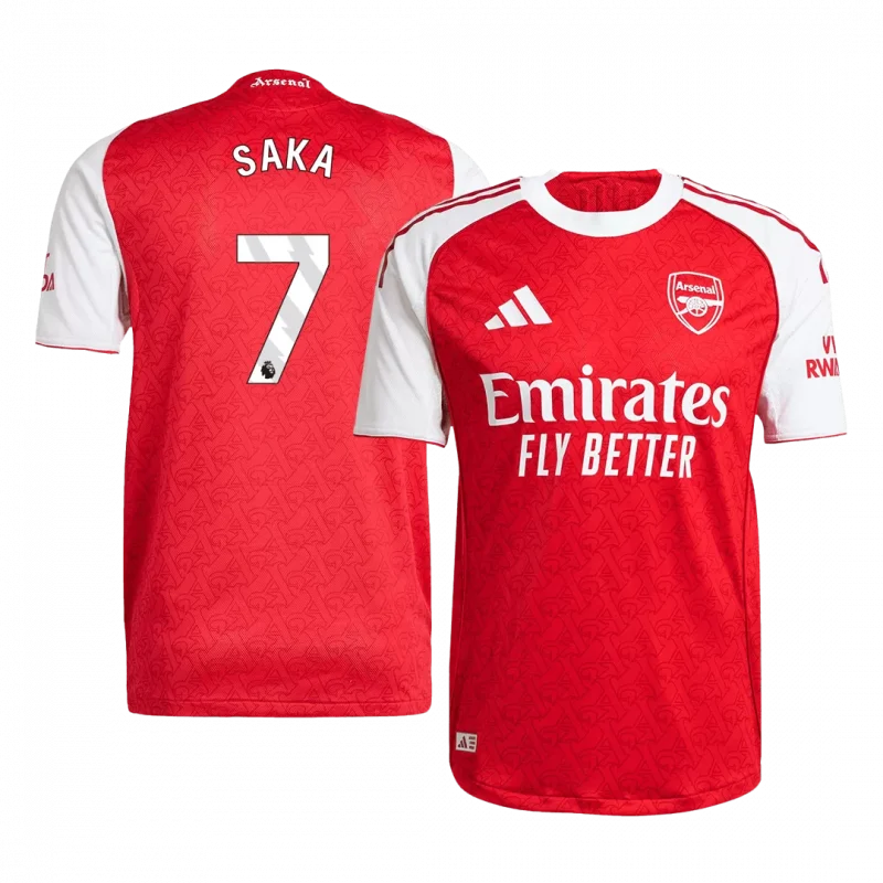 SAKA #7 Arsenal Home Authentic Soccer Jersey 2025/26