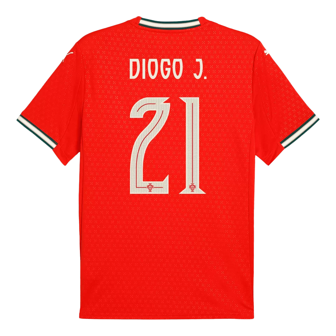 DIOGO J. #21 Portugal Home Soccer Jersey 2025 - Image 3