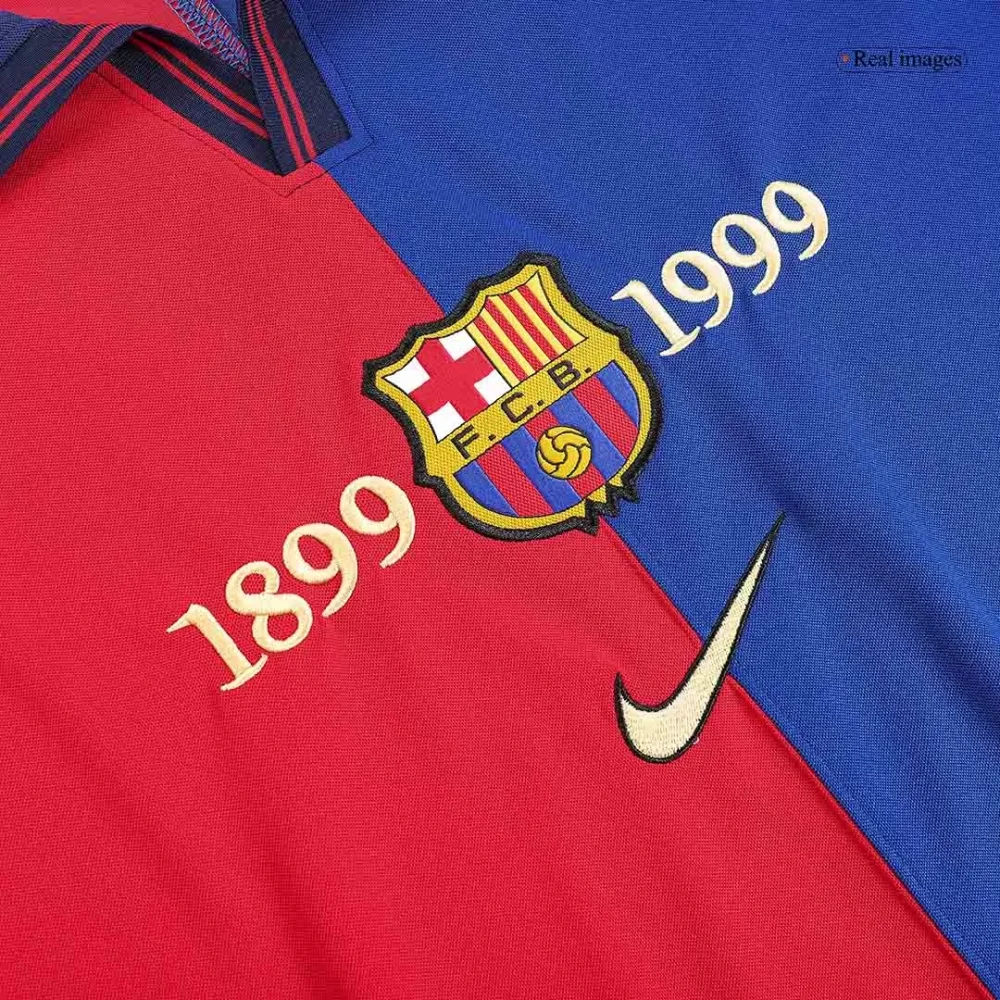 Vintage Soccer Jersey Barcelona Home 1999/00 - Image 5