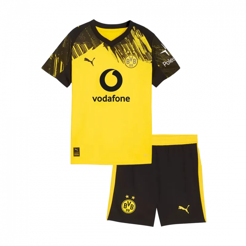Borussia Dortmund Home Kids Soccer Jerseys Kit 2025/26