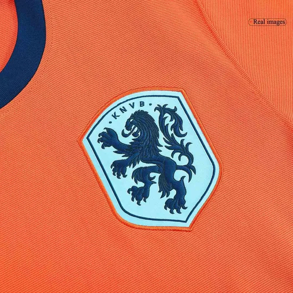 VIRGIL #4 Netherlands Home Soccer Jersey EURO - Image 3