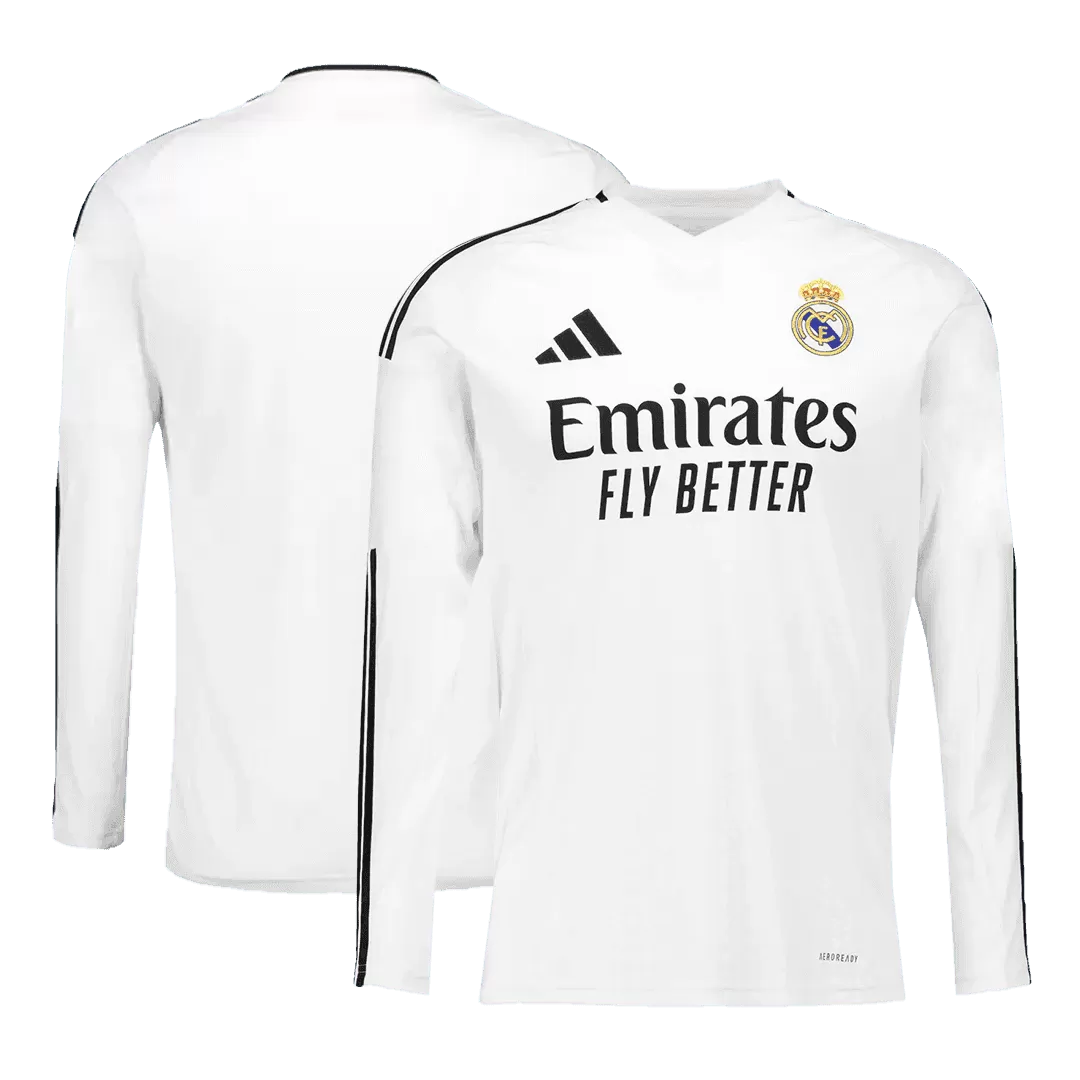 Real Madrid Home Long Sleeve Jersey - Image 5