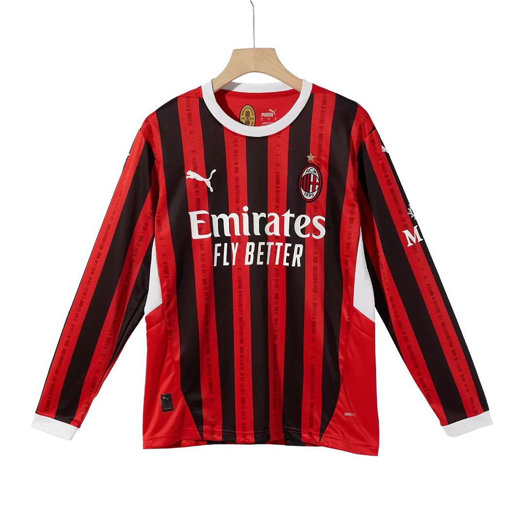 AC Milan Home Long Sleeve Soccer Jersey - Image 5
