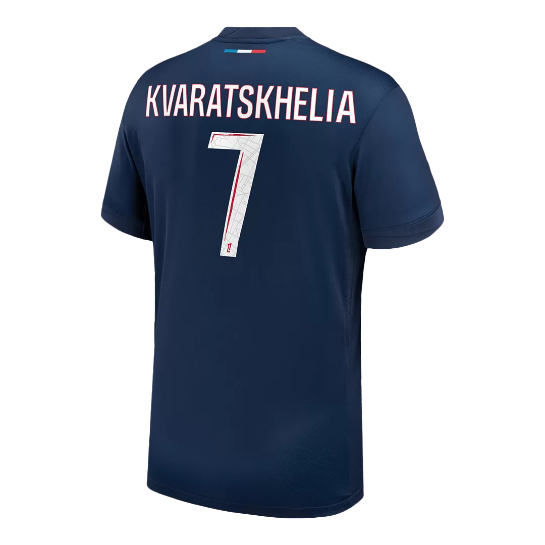 KVARATSKHELIA #7 PSG Home Soccer Jersey - Image 3
