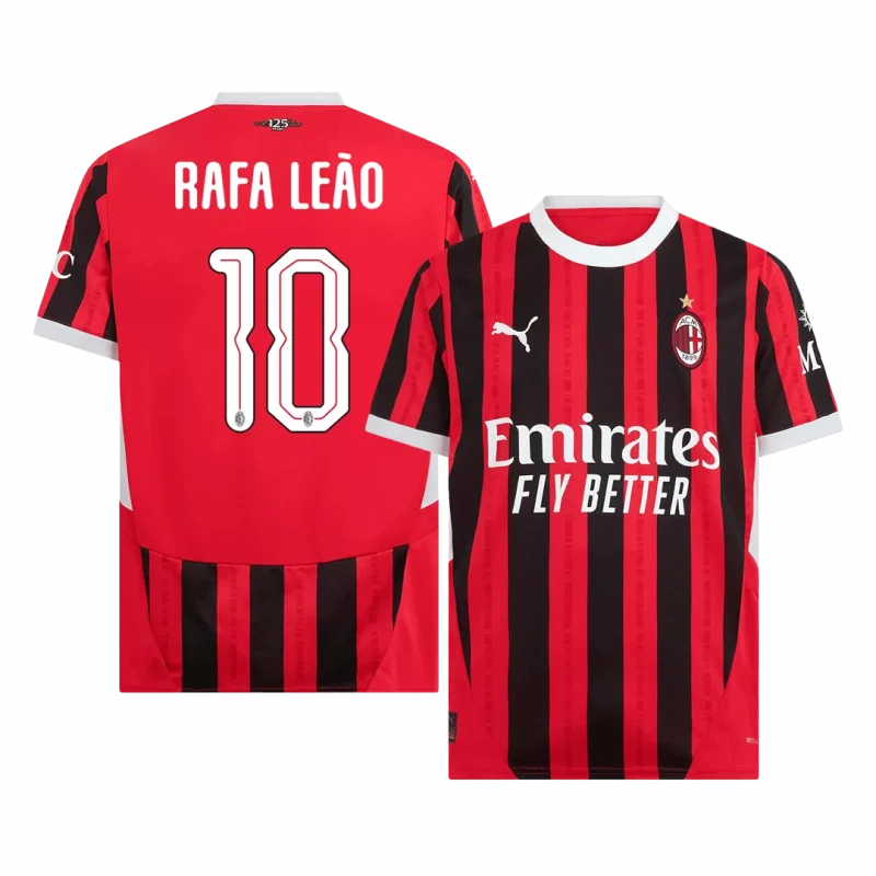 RAFA LEÃO #10 AC Milan Home Soccer Jersey - UCL