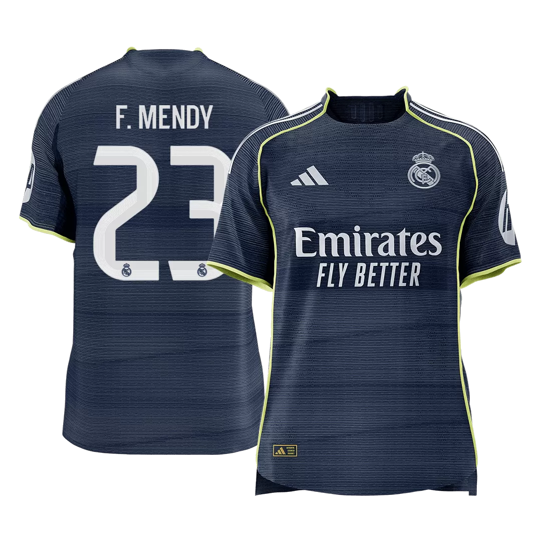 F.MENDY #23 Real Madrid Away Authentic Soccer Jersey 2025/26
