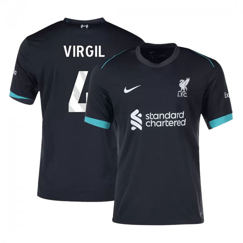 VIRGIL #4 Liverpool Away Soccer Jersey