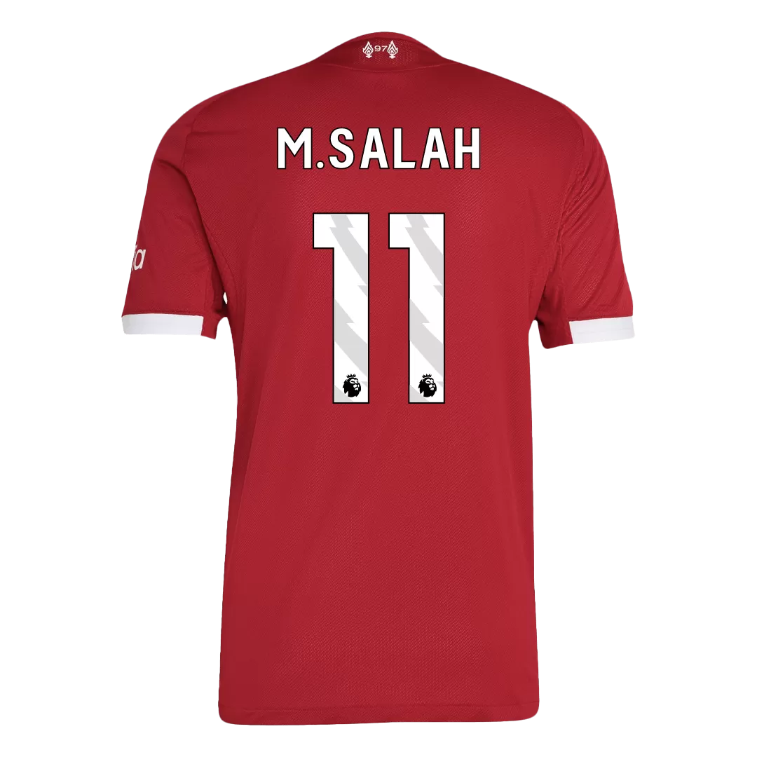 M.SALAH #11 Liverpool Home Authentic Soccer Jersey 2025/26 - Image 3