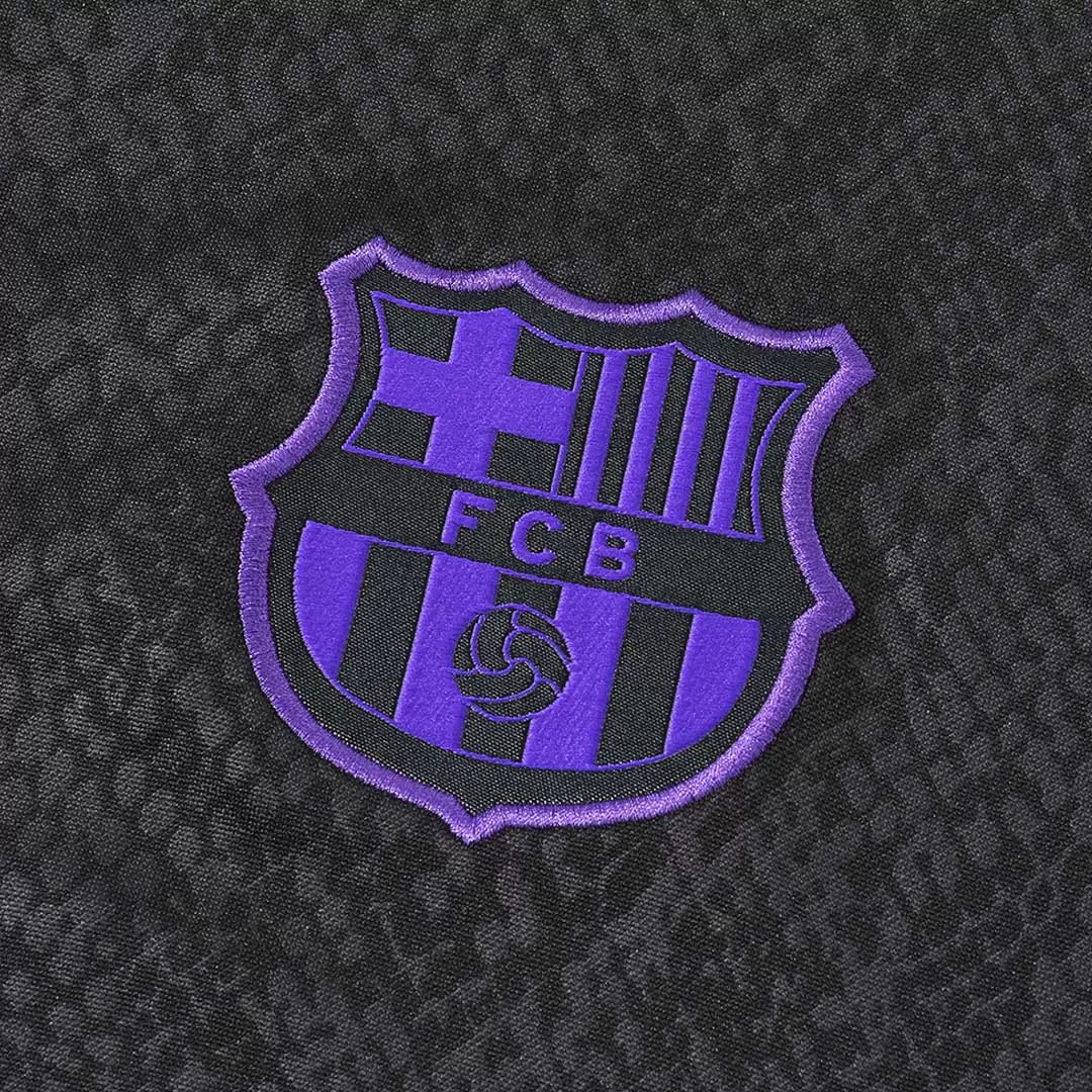 Barcelona 1/4 Zip Tracksuit 2025/26 Kids Black - Image 5