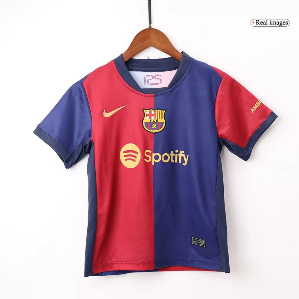 Barcelona Home Kids Soccer Jerseys Kit - Image 3