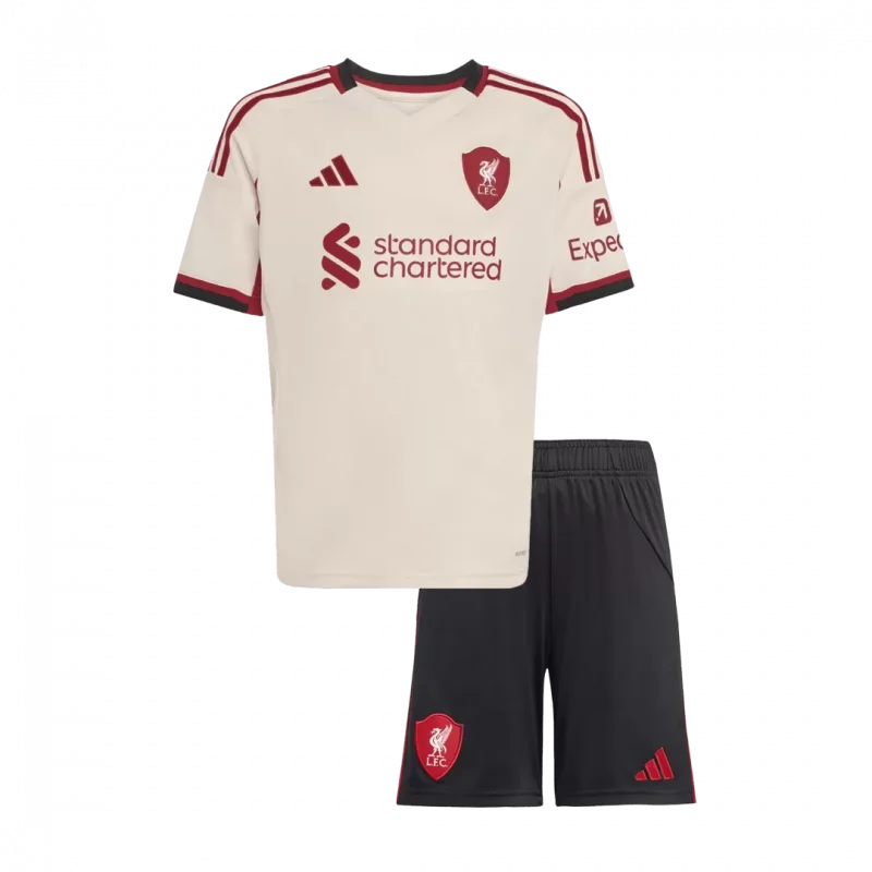 Liverpool Away Kids Soccer Jerseys Kit 2025/26