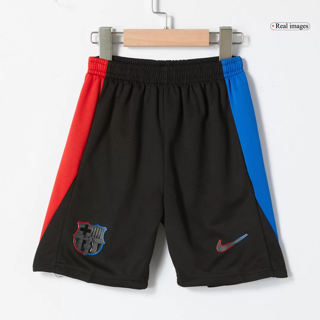 Barcelona Away Kids Soccer Jerseys Kit - Spotify Logo Without Text - Image 7