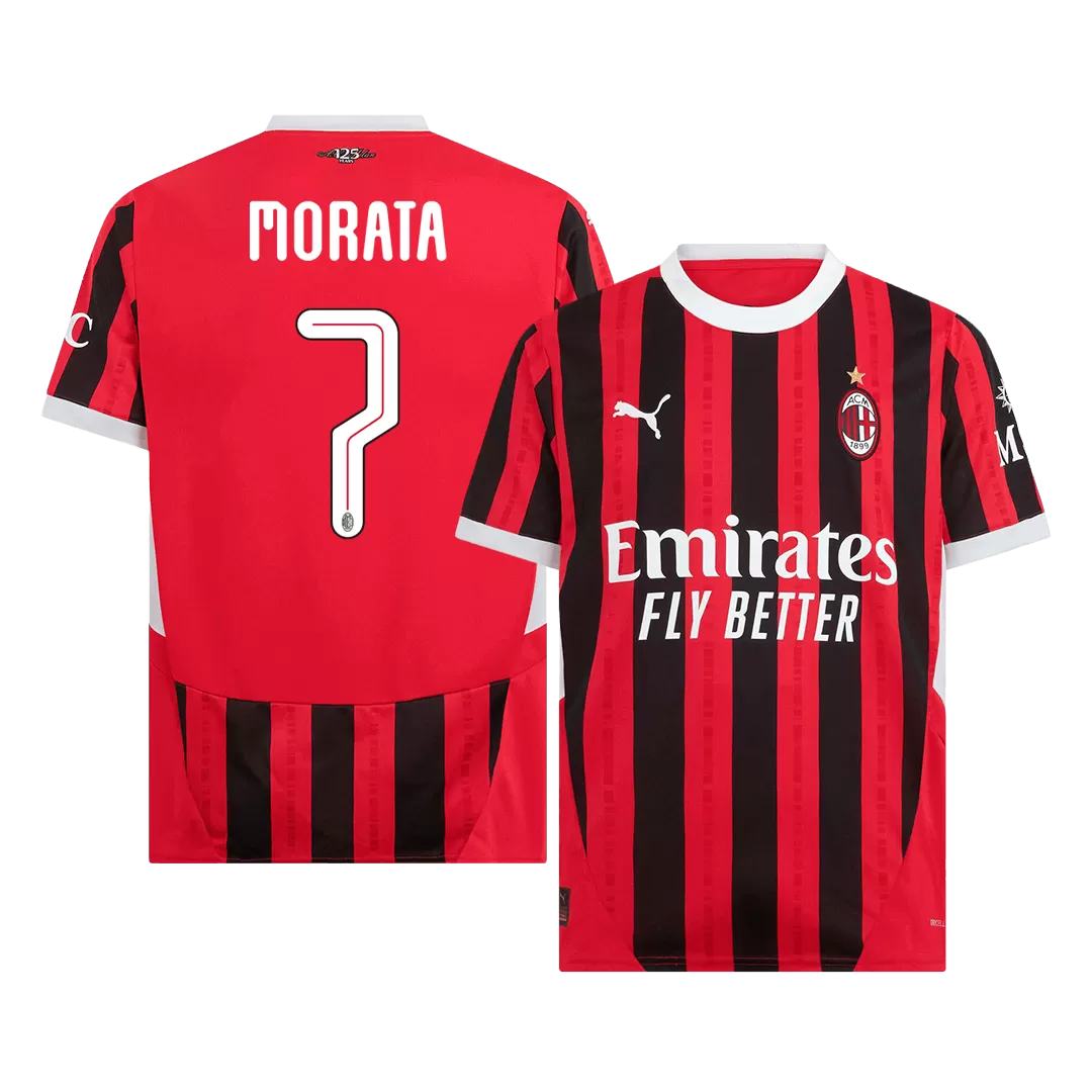 MORATA #7 AC Milan Home Soccer Jersey - UCL