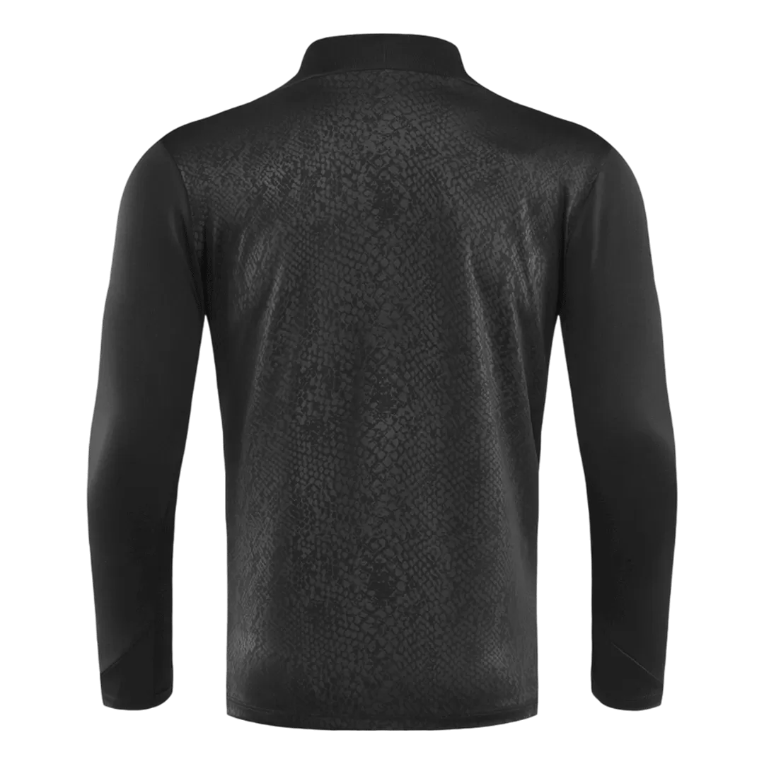 Barcelona 1/4 Zip Tracksuit 2025/26 Black - Image 4