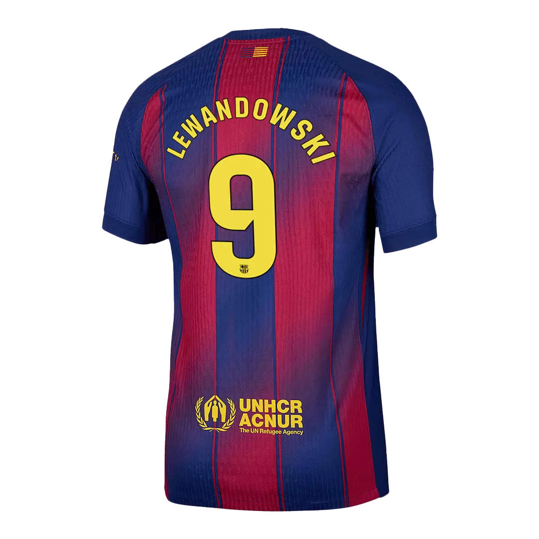 LEWANDOWSKI #9 Barcelona Home Authentic Soccer Jersey 2025/26 - Image 3
