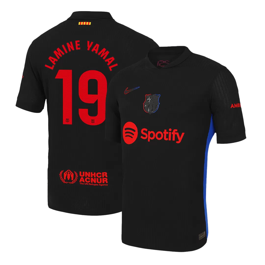 LAMINE YAMAL #19 Barcelona Away Authentic Soccer Jersey