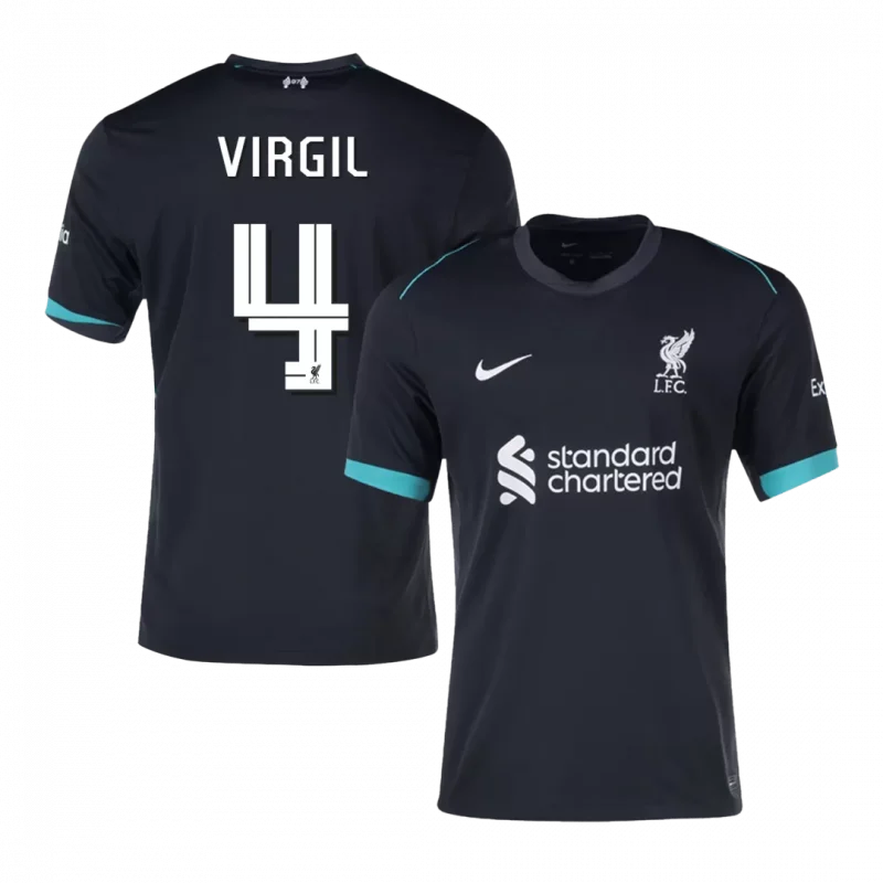 VIRGIL #4 Liverpool Away Soccer Jersey - UCL
