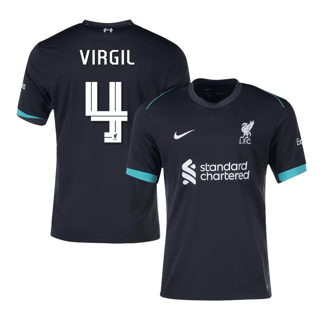 VIRGIL #4 Liverpool Away Soccer Jersey - UCL