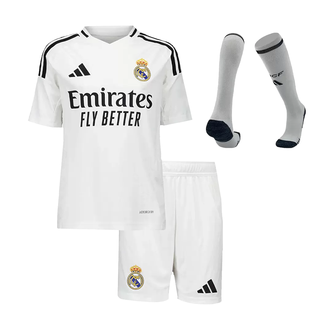 Real Madrid Home Kids Soccer Jerseys Full Kit