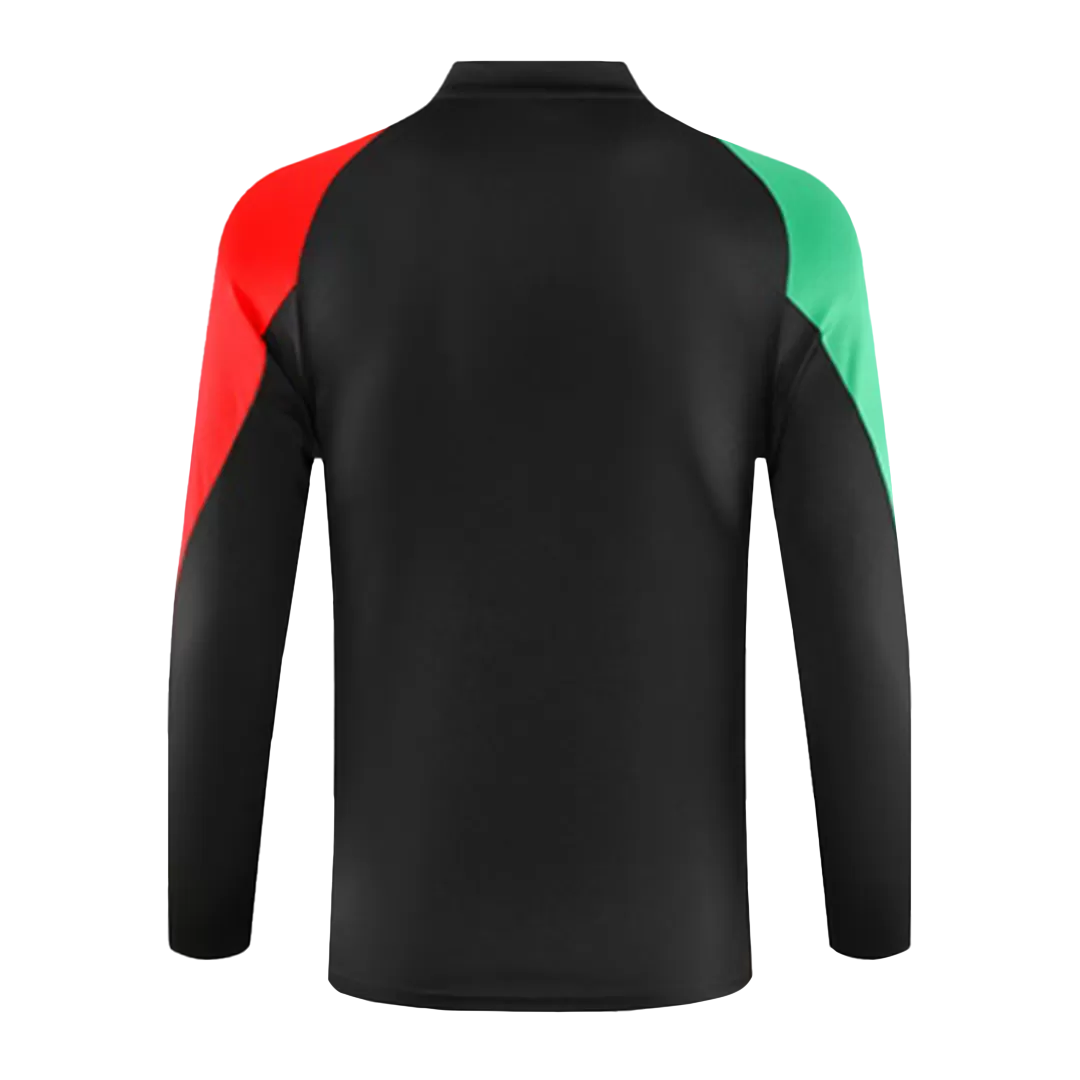 Arsenal 1/4 Zip Tracksuit Kids Black - Image 4