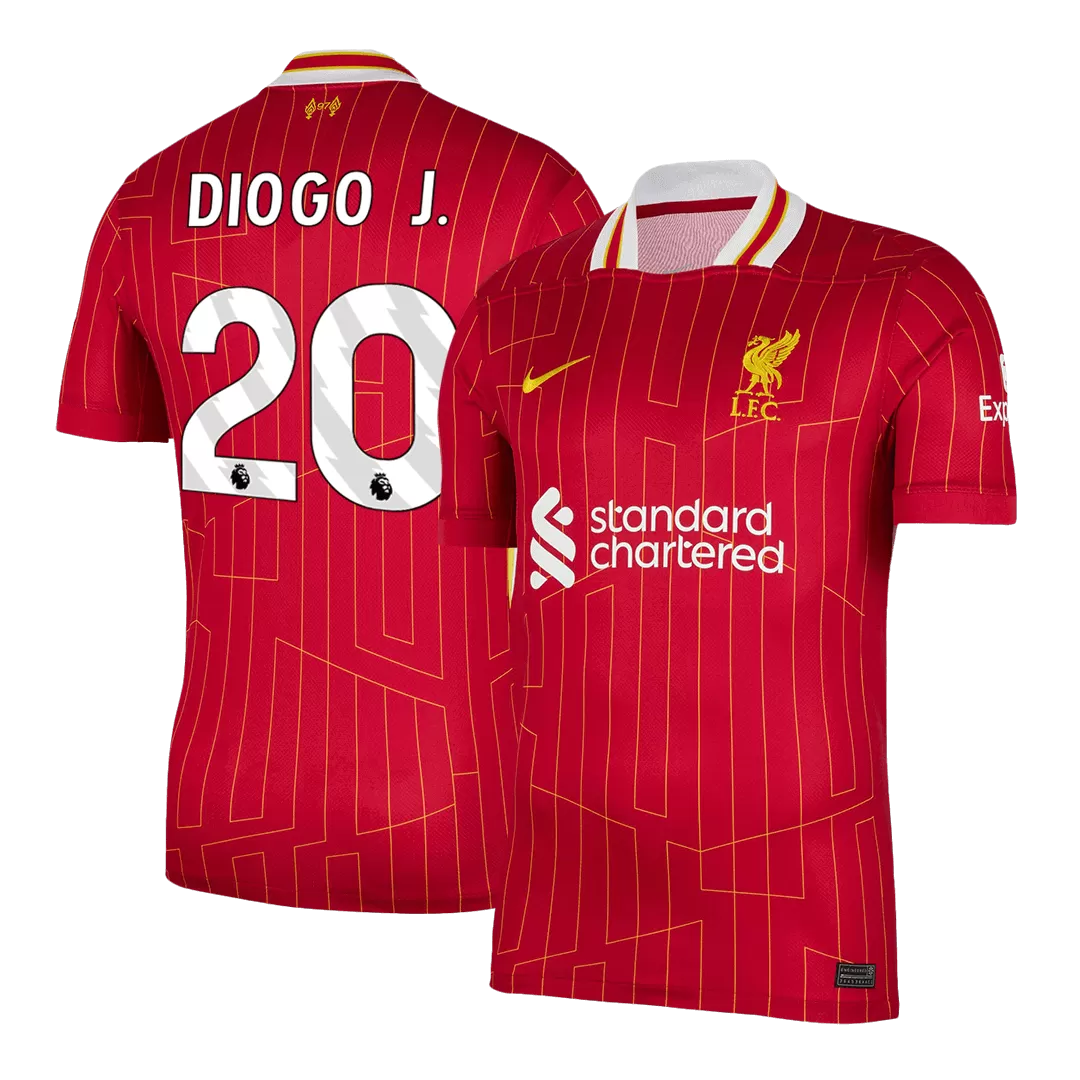 DIOGO J. #20 Liverpool Home Soccer Jersey