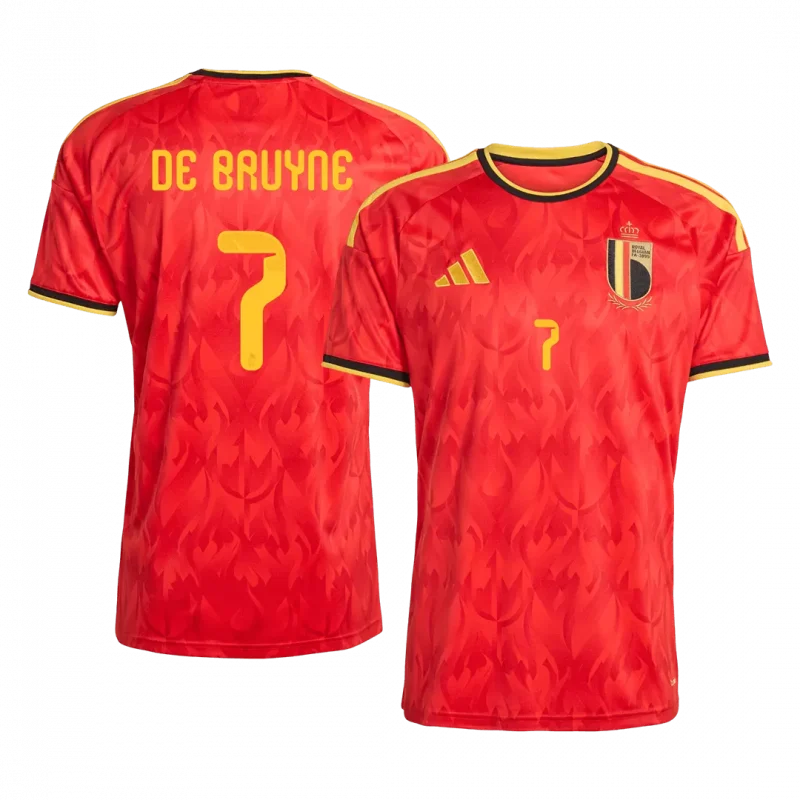DE BRUYNE #7 Belgium Home Soccer Jersey World Cup 2026