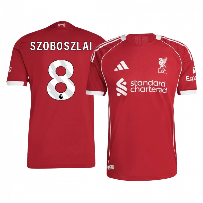 SZOBOSZLAI #8 Liverpool Home Authentic Soccer Jersey 2025/26