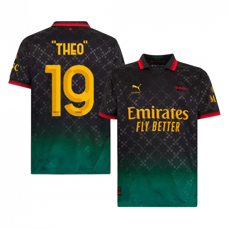 "THEO" #19 AC Milan Fourth Away Soccer Jersey