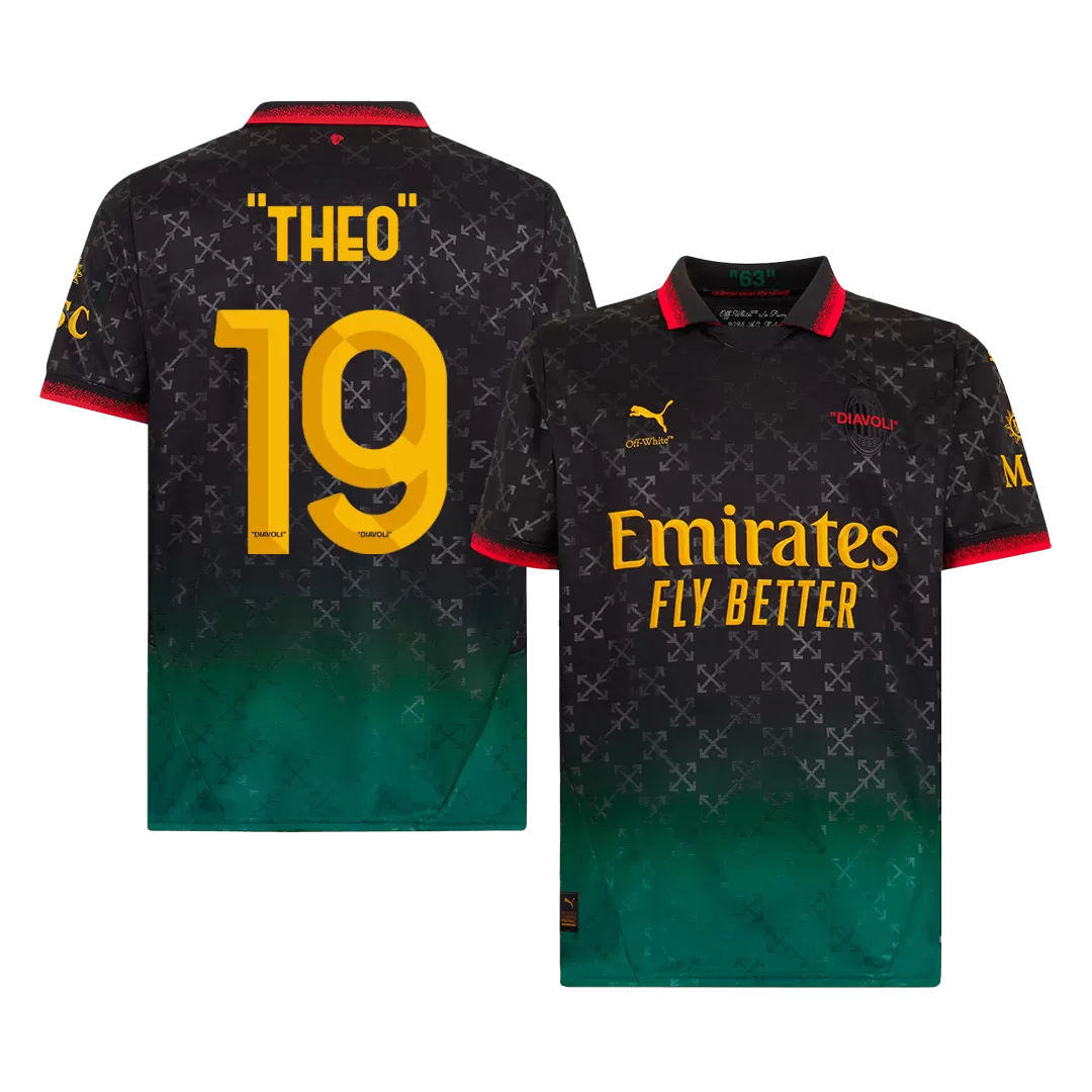 "THEO" #19 AC Milan Fourth Away Soccer Jersey