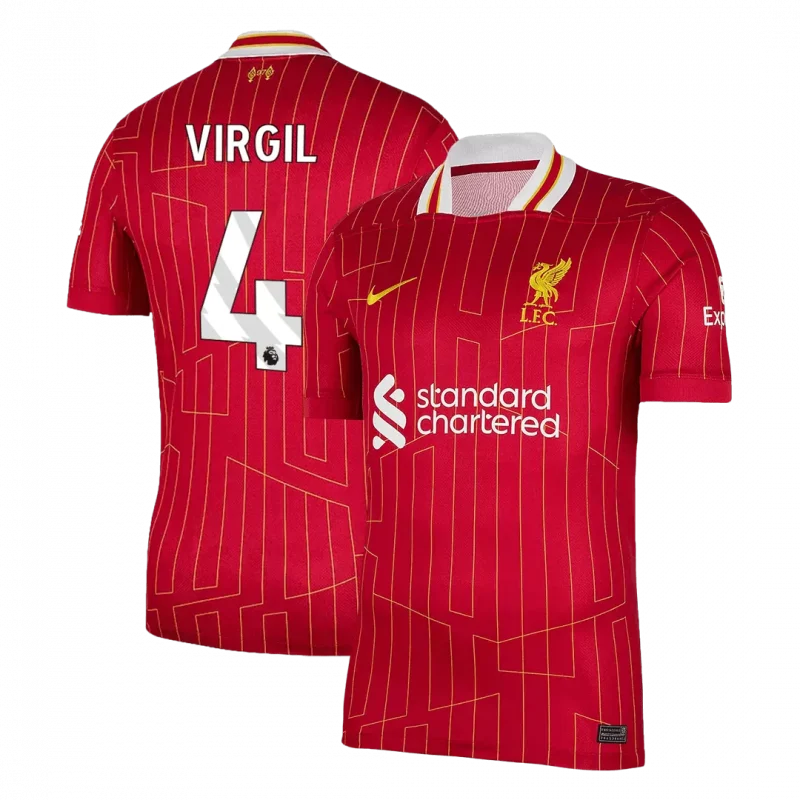 VIRGIL #4 Liverpool Home Soccer Jersey