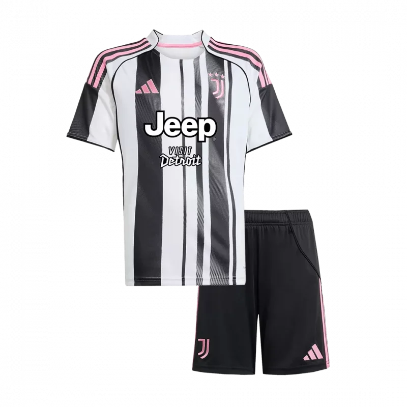 Juventus Home Kids Soccer Jerseys Kit 2025/26