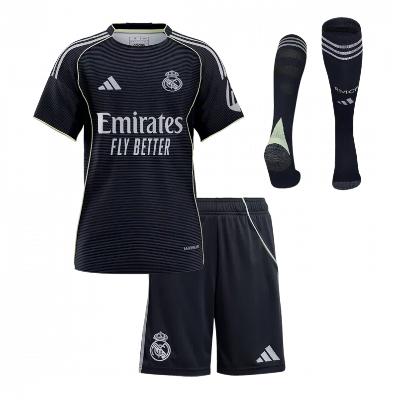 Real Madrid Away Kids Soccer Jerseys Full Kit 2025/26