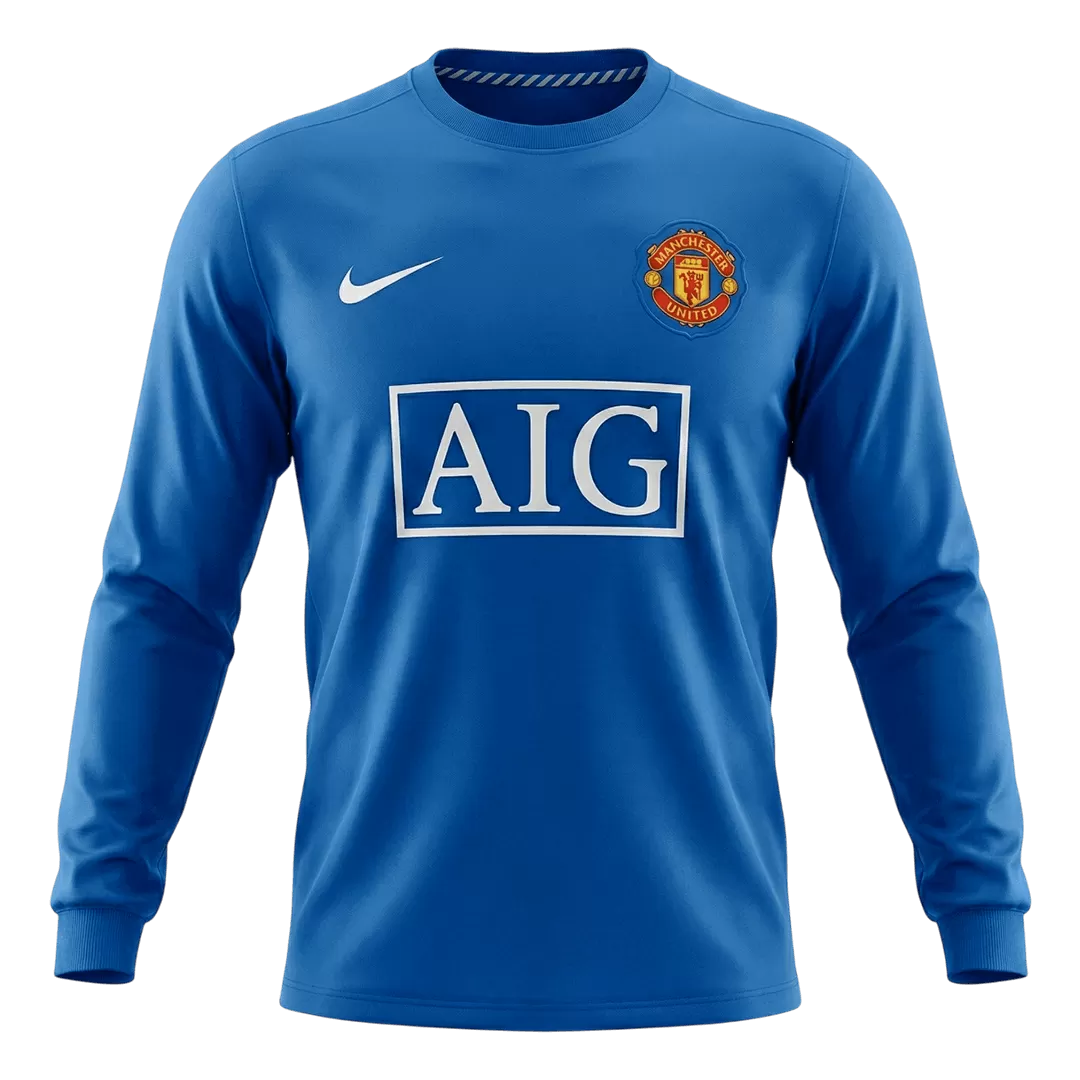 Retro Soccer Jersey Manchester United Third Away Long Sleeve 2008/09 - Image 2