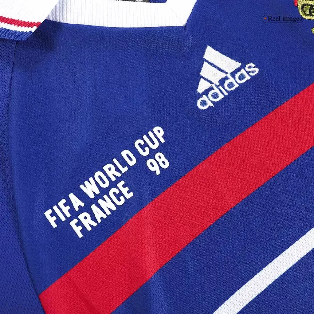 Vintage Soccer Jersey ZIDANE #10 France Home 1998 - Image 4