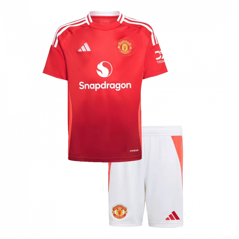 Manchester United Home Kids Soccer Jerseys Kit