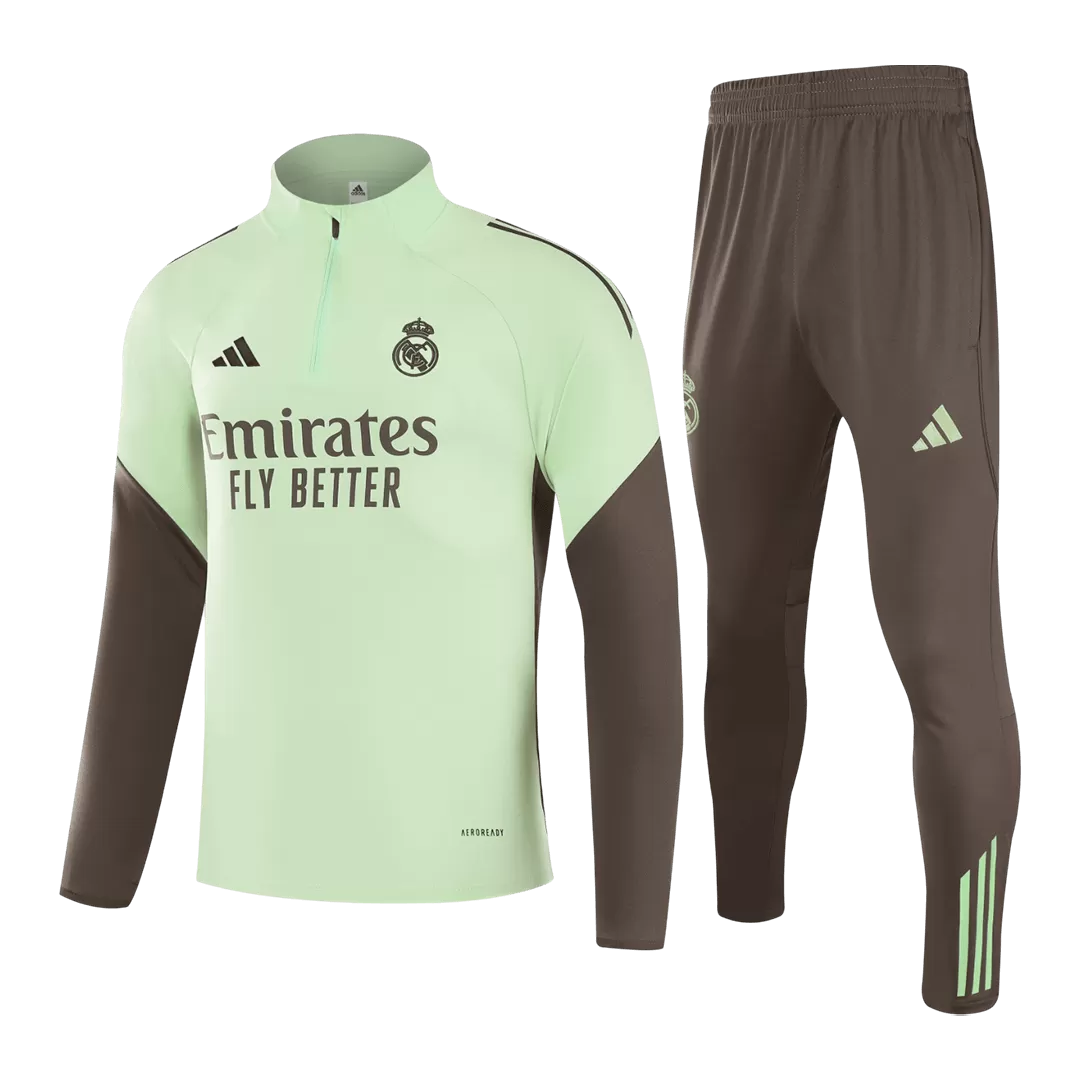 Real Madrid 1/4 Zip Tracksuit 2025/26 Green