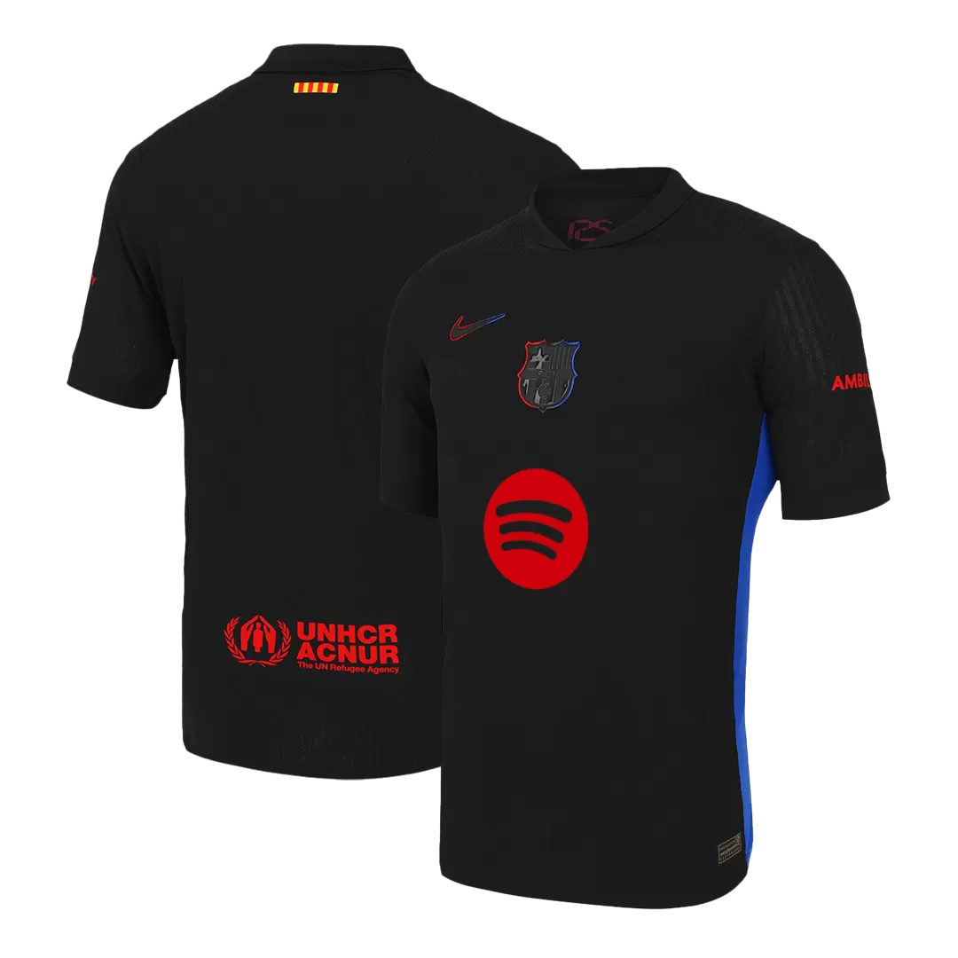 Barcelona Away Authentic Soccer Jersey - Spotify Logo Without Text - Image 16