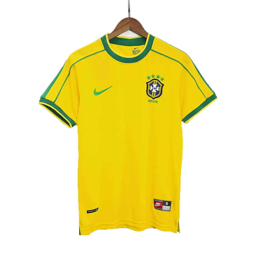Vintage Soccer Jersey RONALDO #9 Brazil Home 1998 - Image 3