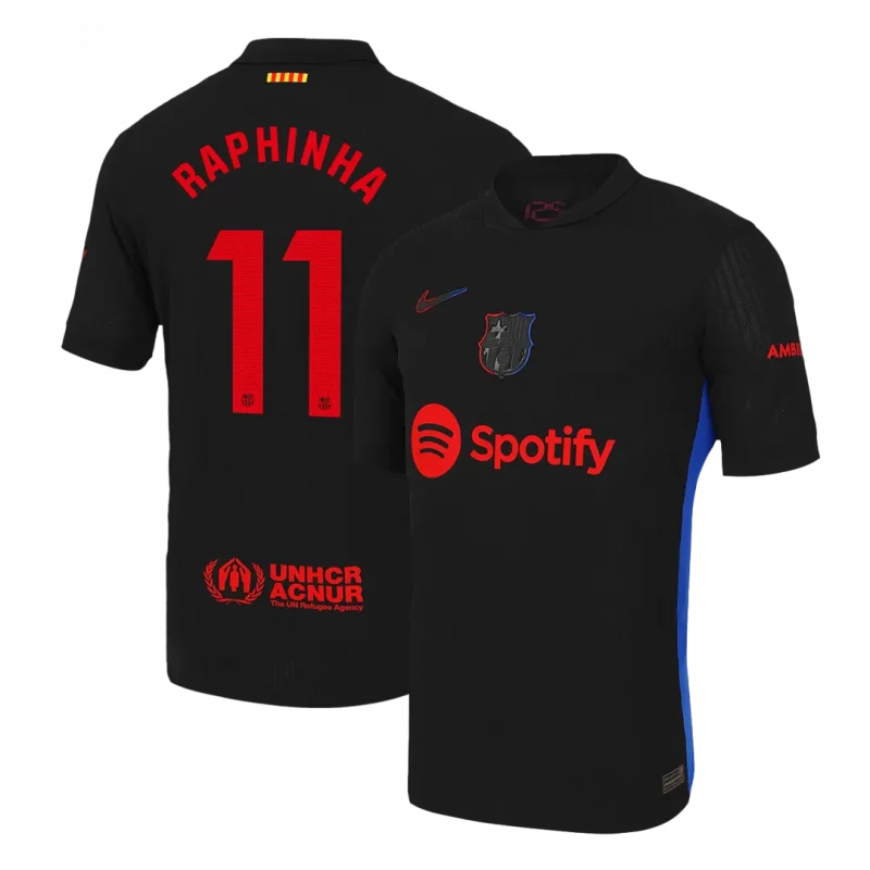 RAPHINHA #11 Barcelona Away Authentic Soccer Jersey